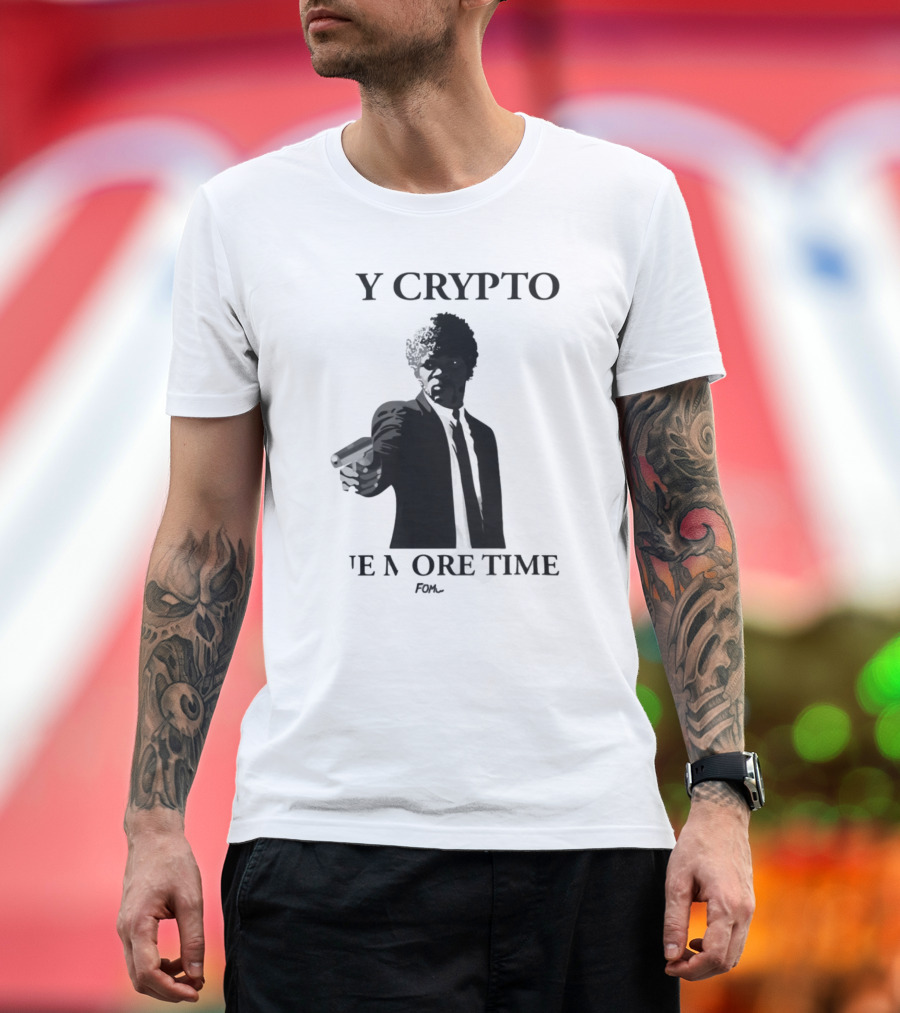 Say Crypto One More Time Pulp Fiction Meme T-Shirt