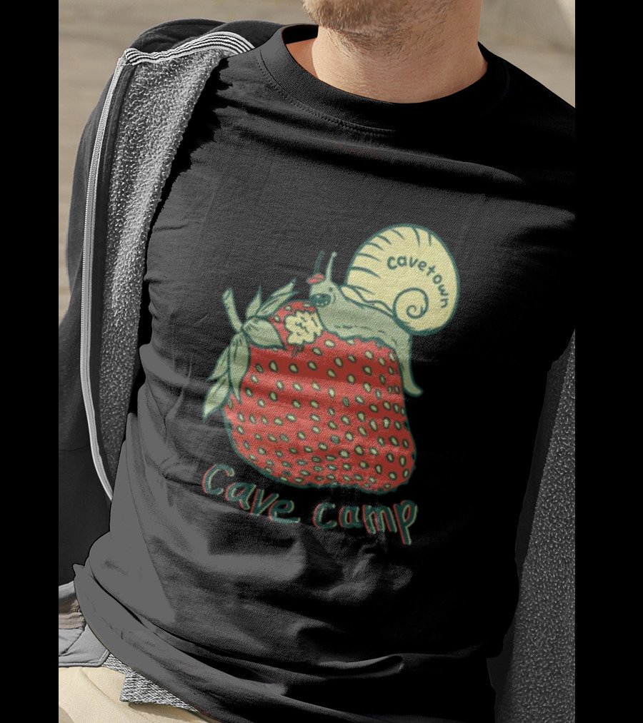 Cavetown Hungry Snail Strawberry Cave Camp T-Shirt