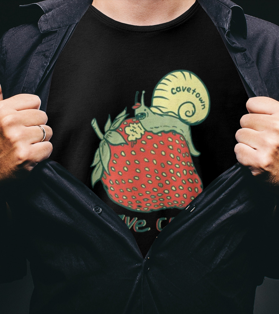 Cavetown Hungry Snail Strawberry Cave Camp T-Shirt