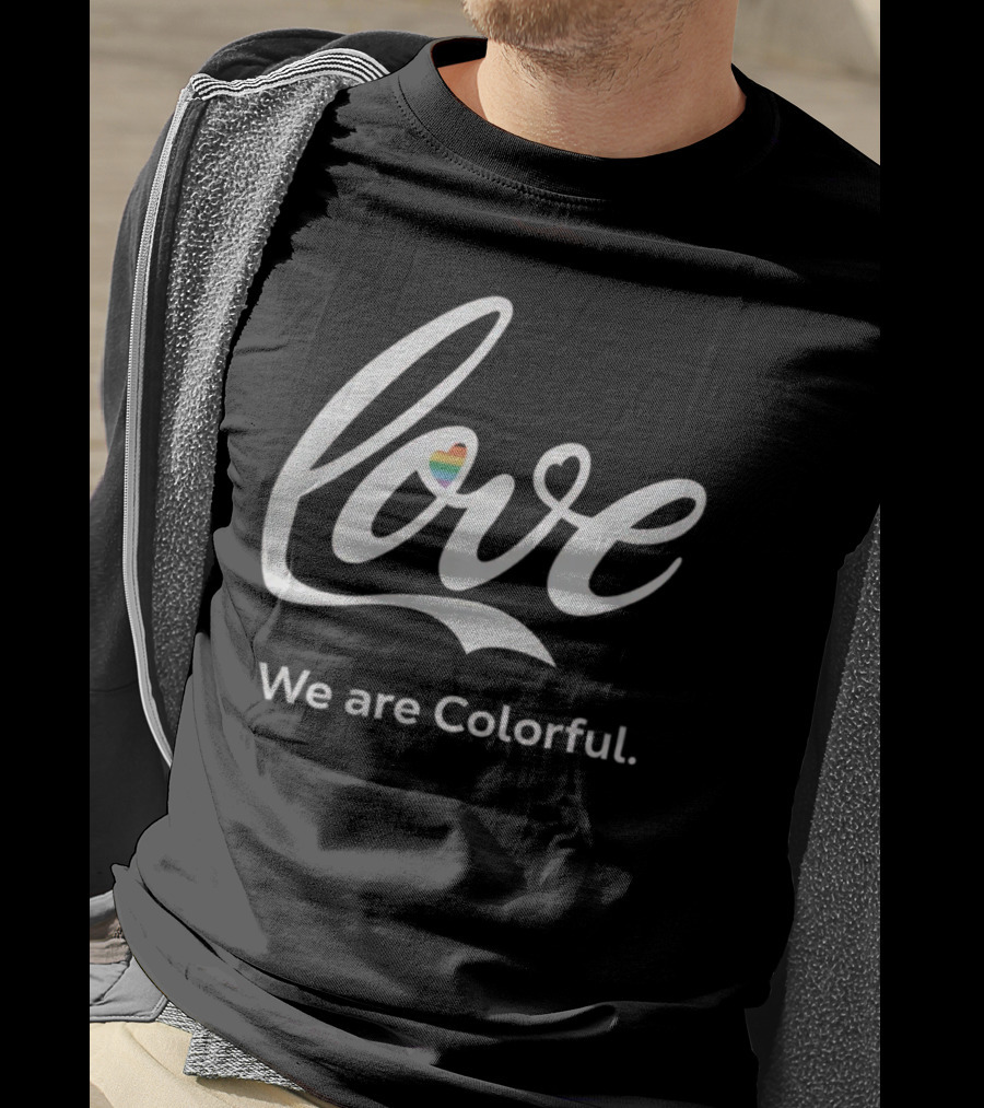 Coca-Cola Love Heart We Are Colorful Rainbow T-Shirt