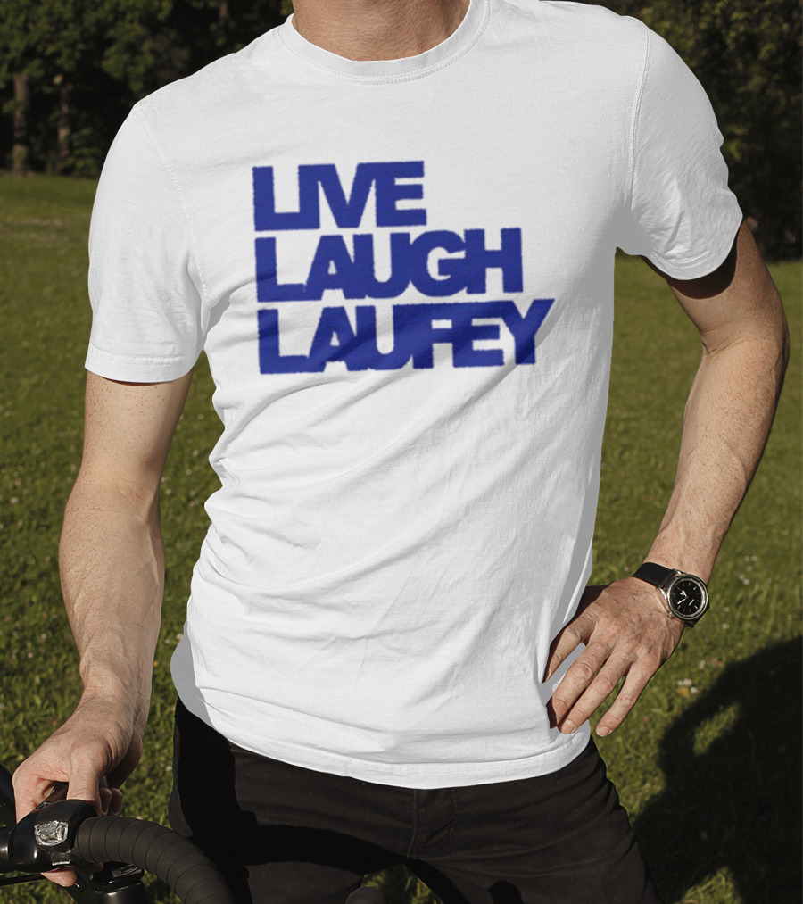 Laufeymusic Live Laugh Laufey Iconic Blue Text T-Shirt
