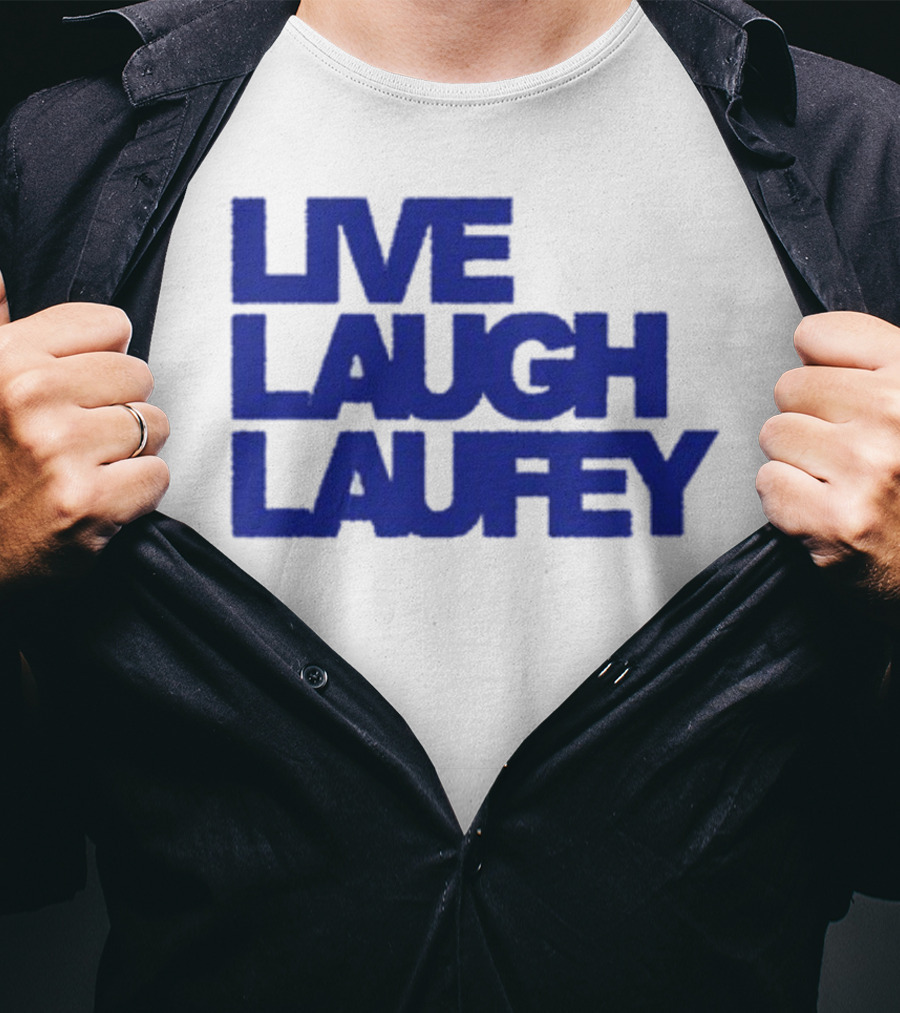 Laufeymusic Live Laugh Laufey Iconic Blue Text T-Shirt