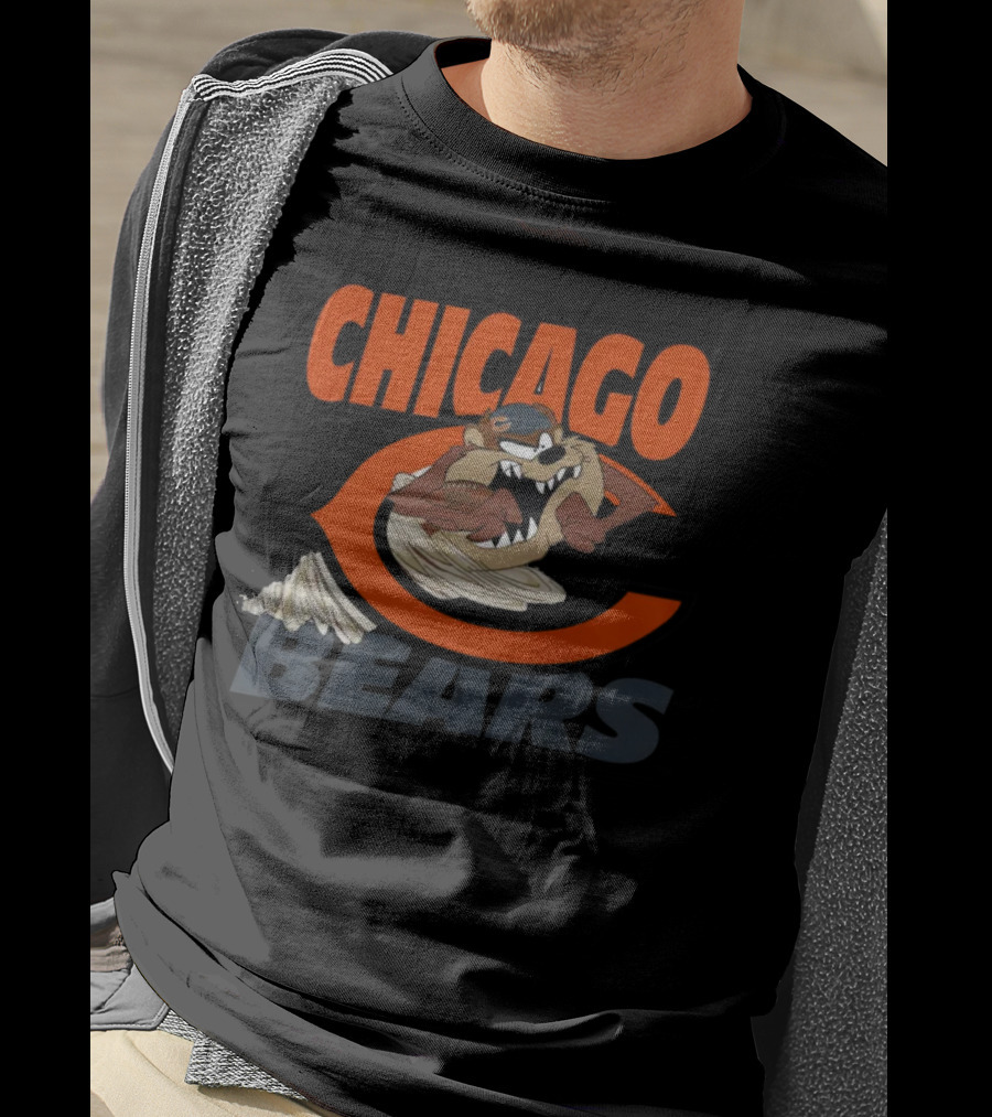 Chicago Bears Tazmanian Taz Devil Crossover T-Shirt