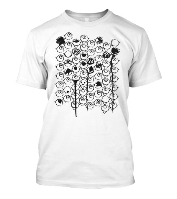 Guqqie Eye Monochrome Abstract Eyes T-Shirt