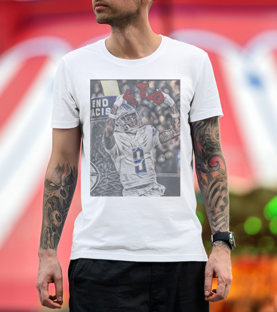 Jameson Williams FTP 9 NFL Gesture T-Shirt