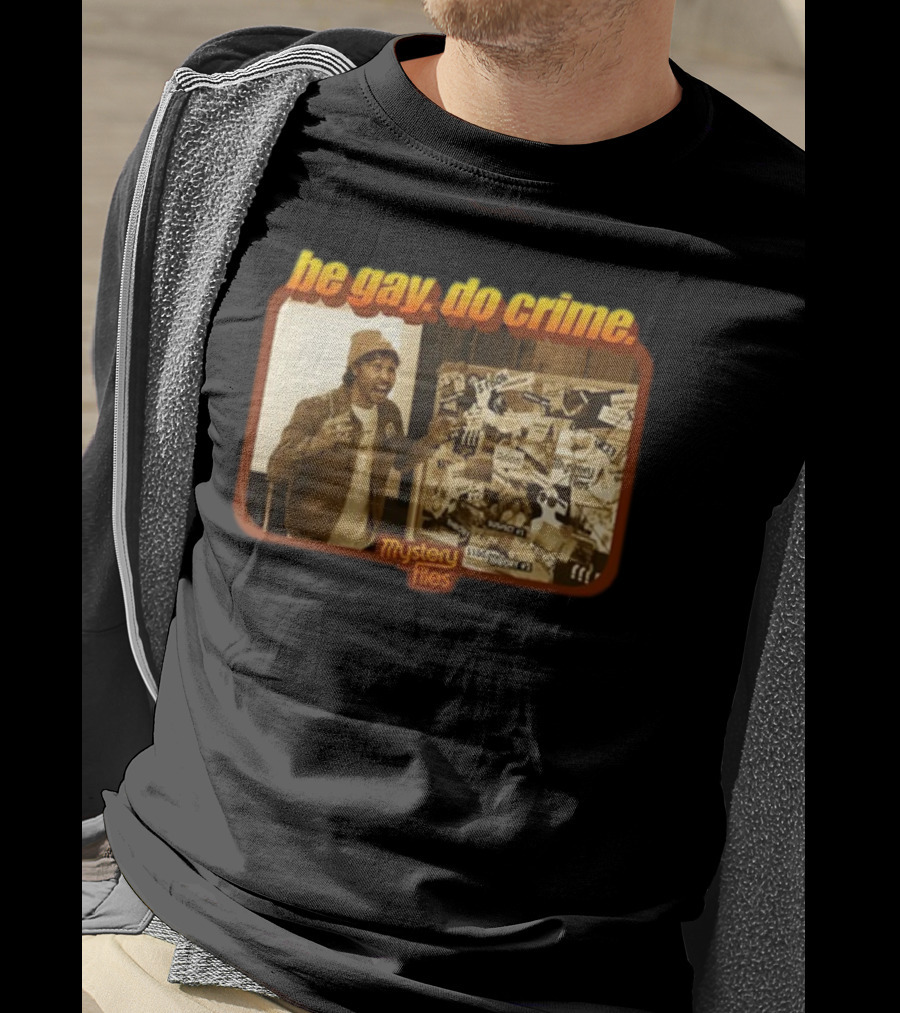 Be Gay Do Crime Mystery Files Board Investigation T-Shirt