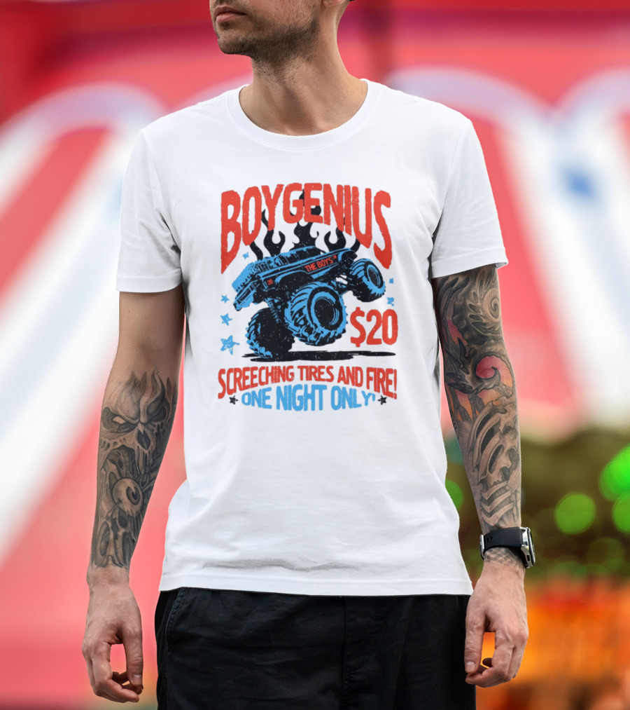 Boygenius The Boys Screeching Tires and Fire $20 One Night Only T-Shirt