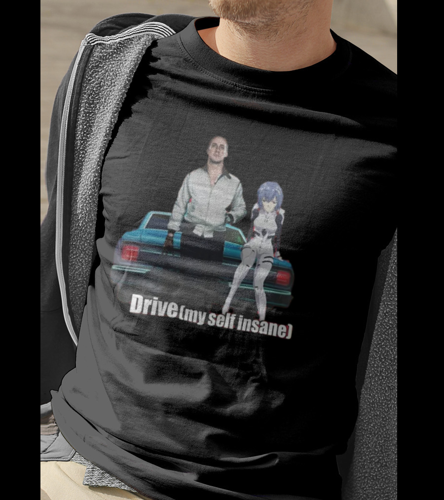 Mr. Goofy Ahh Drive Myself Insane With Anime Character And Cool Car T-Shirt