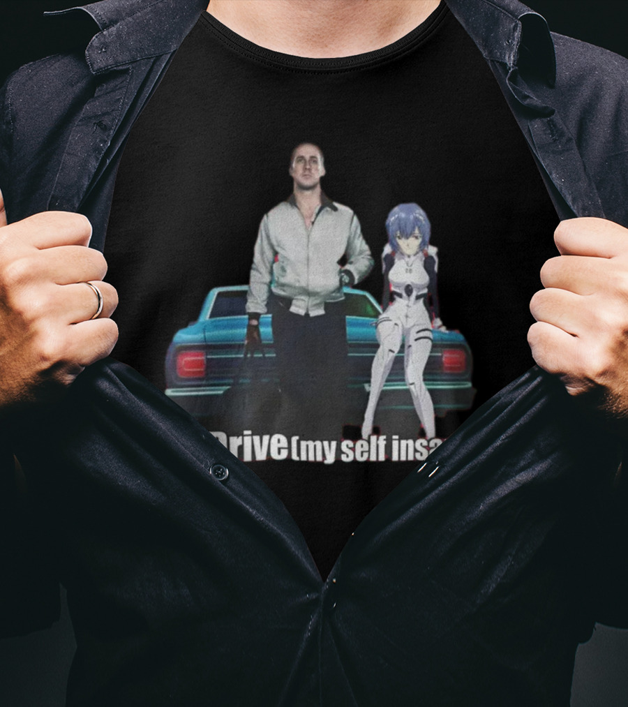 Mr. Goofy Ahh Drive Myself Insane With Anime Character And Cool Car T-Shirt
