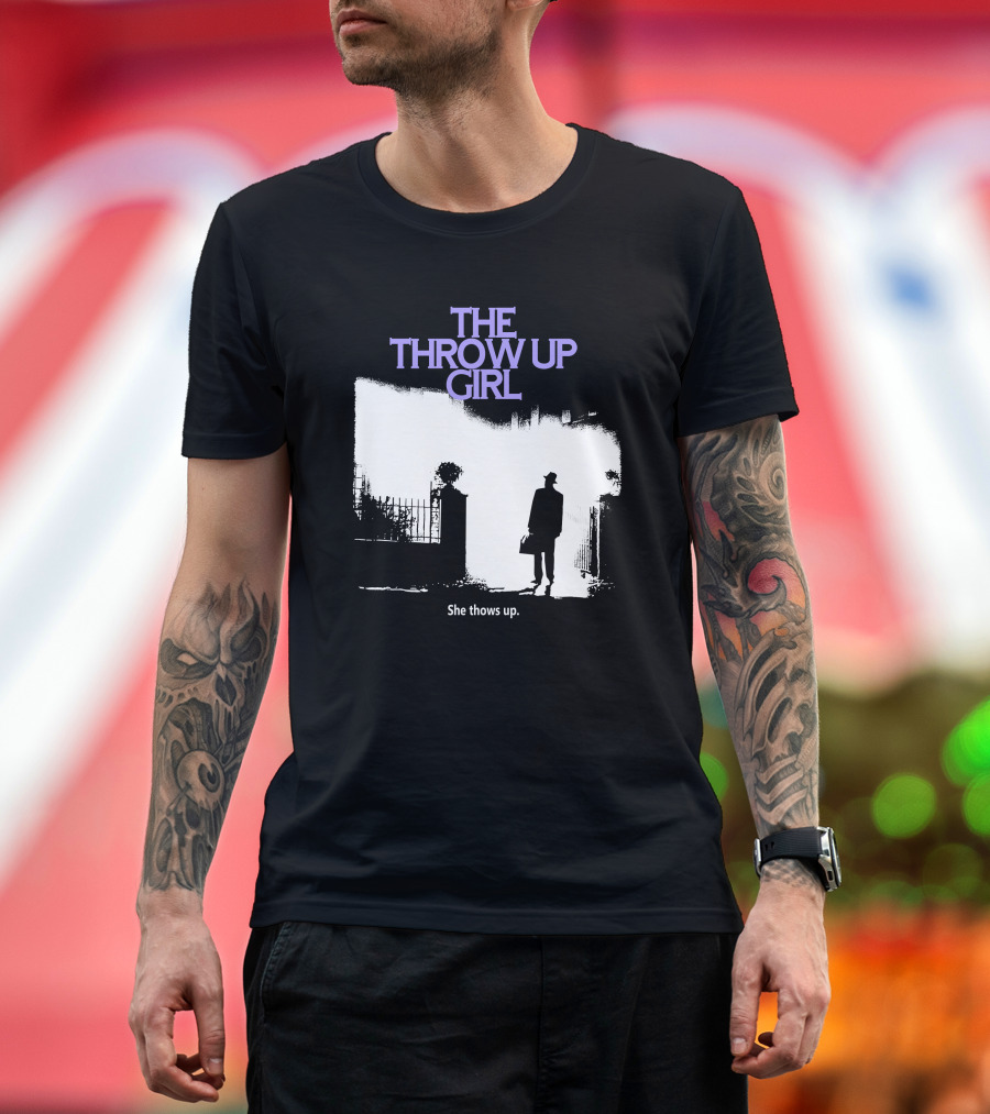 Alex Pardee The Throw Up Girl She Throws Up Mysterious Silhouette Scene T-Shirt