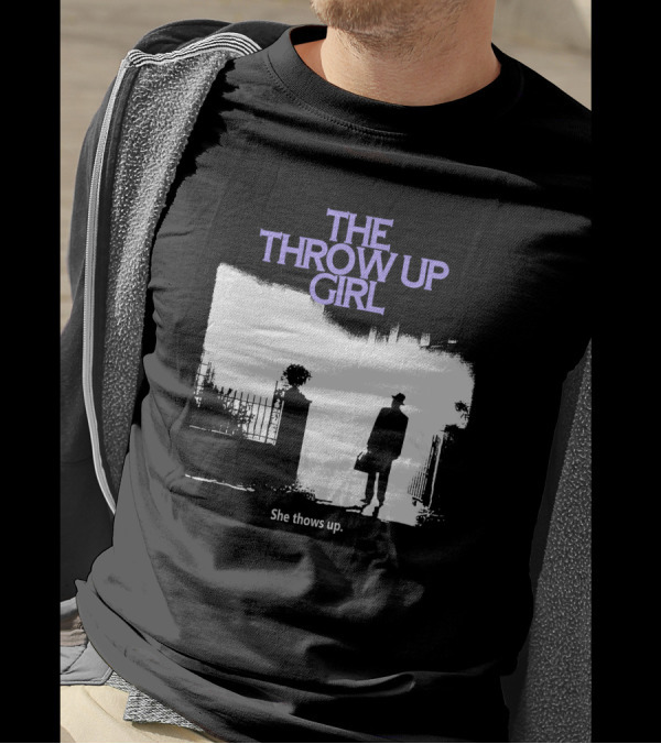Alex Pardee The Throw Up Girl She Throws Up Mysterious Silhouette Scene T-Shirt
