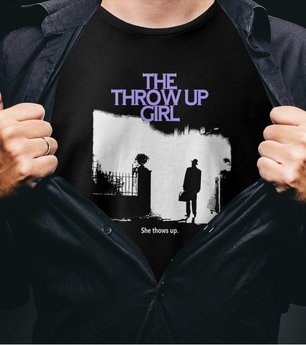 Alex Pardee The Throw Up Girl She Throws Up Mysterious Silhouette Scene T-Shirt