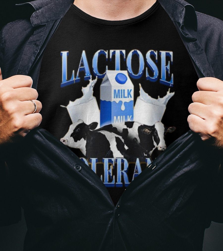 Lactose Tolerant Milk Cows Splashing Carton T-Shirt