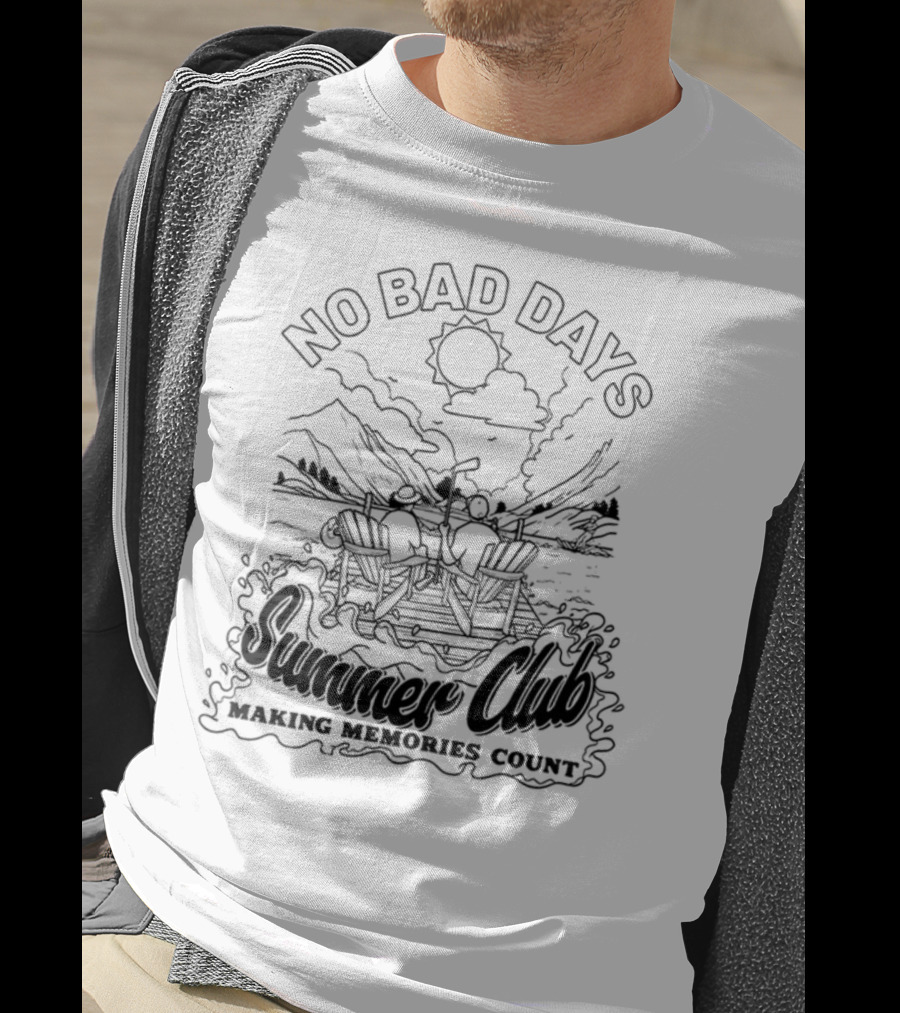 No Bad Days Summer Club Making Memories Count Outdoor Adventure Scene T-Shirt