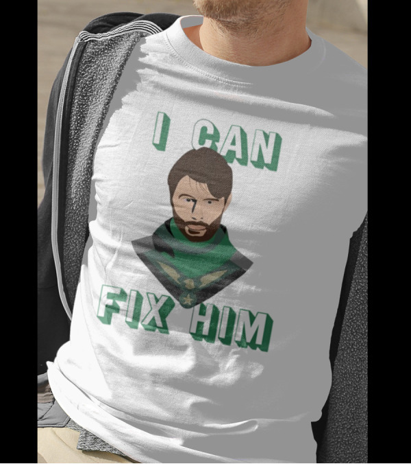 Nerdy Squirrel Studios Soldier Boy I Can Fix Him Dark Green Costume T-Shirt