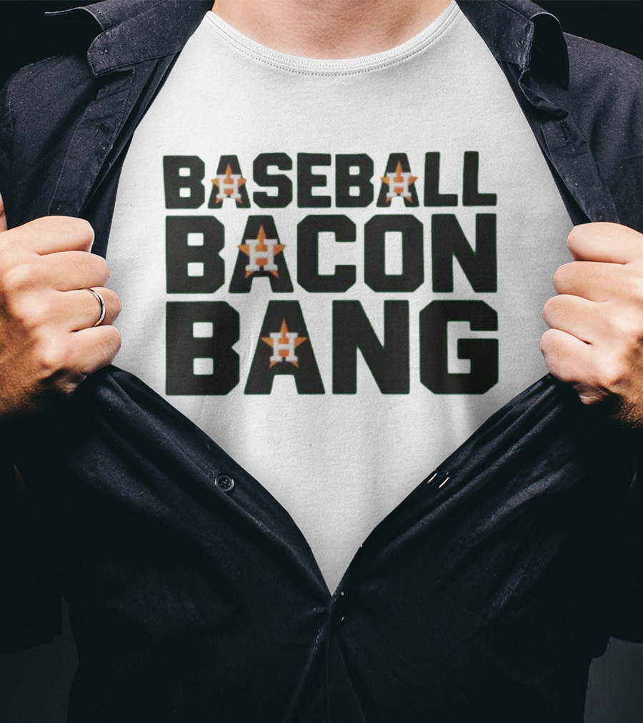 Baseball Bacon Bang Houston Stars T-Shirt