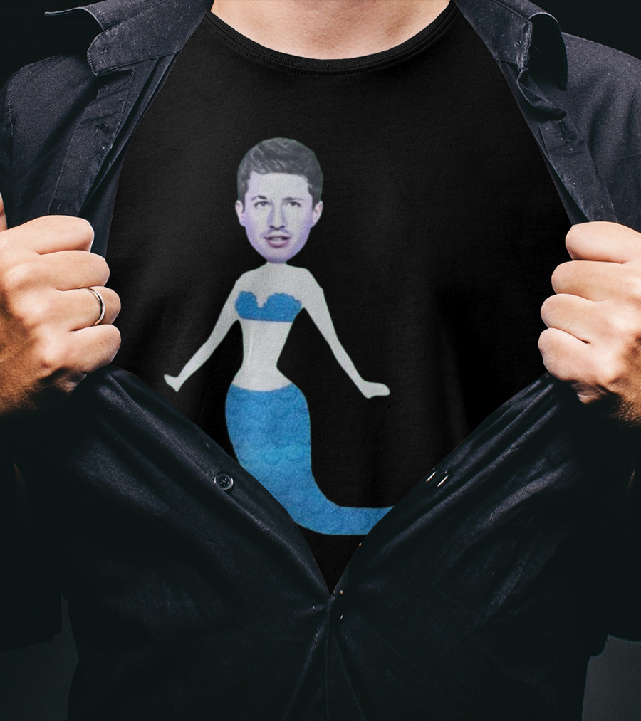 Charlie's Mermaid Head Hoodie Aquatic Vibe T-Shirt