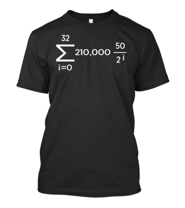 Isabella Wearing Bitcoin 32 210000 50 Over 2 I Formula T-Shirt