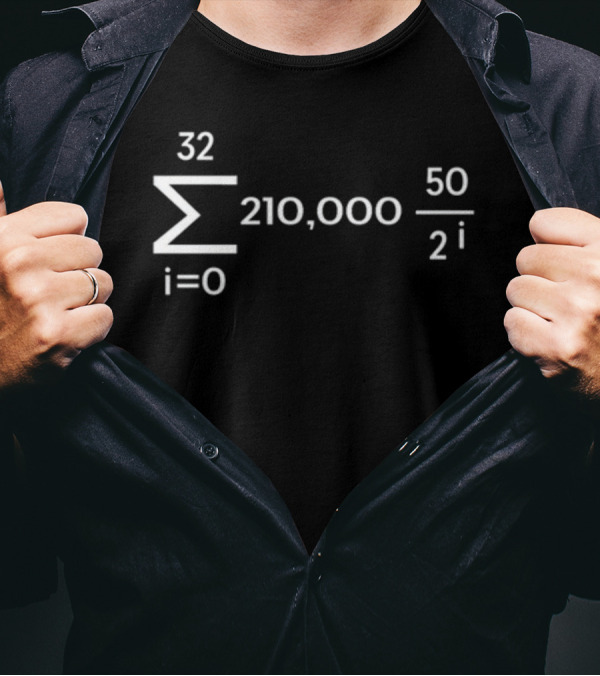 Isabella Wearing Bitcoin 32 210000 50 Over 2 I Formula T-Shirt