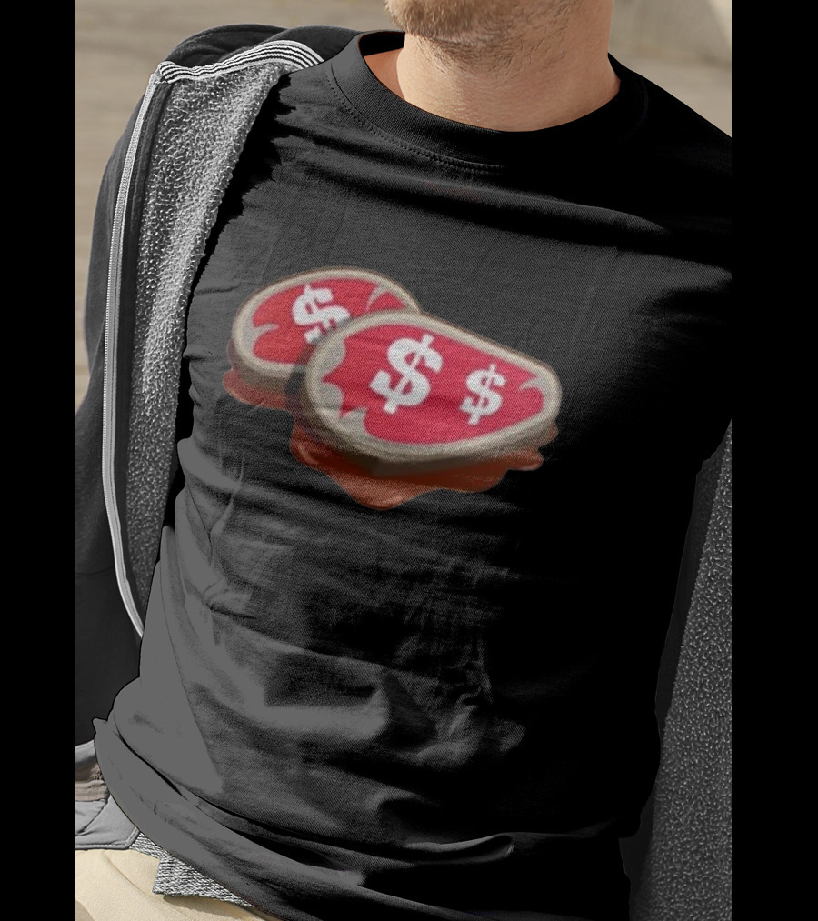 3Token #Loppy Dollar Sign Meat Abstract T-Shirt