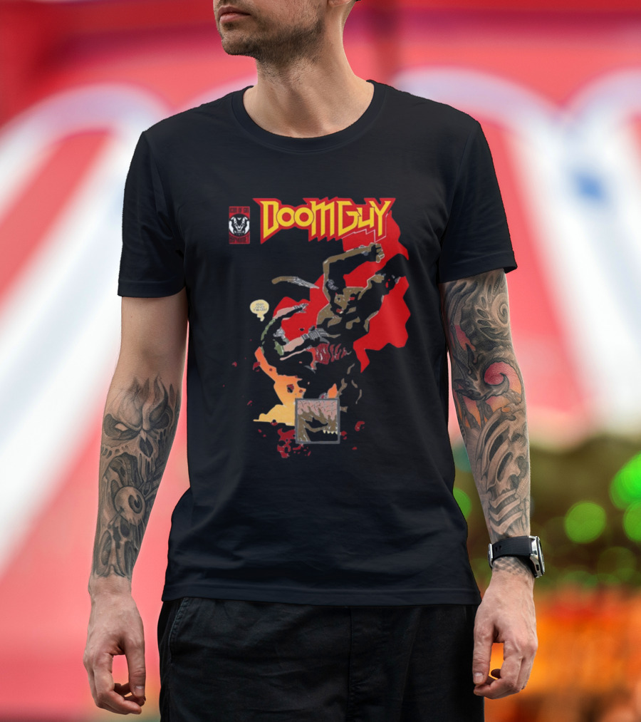 Doomguy The Shores of Hell Demon Battle Comic T-Shirt