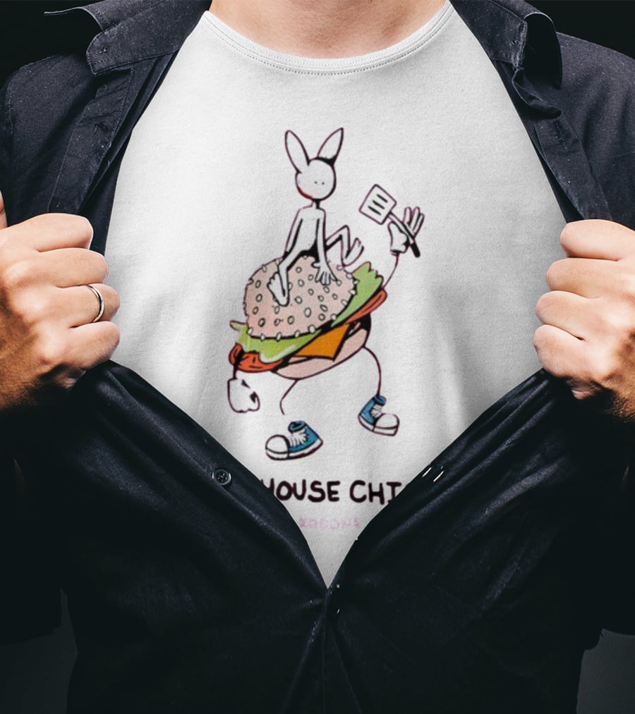 THREEHOUSE CHICAGO KODONE Burger Bunny Character Sneakers Spatula T-Shirt