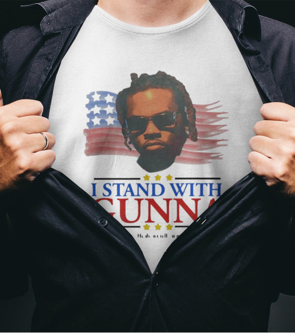 I Stand With Gunna He Didn't Tell On Me American Flag Stars T-Shirt