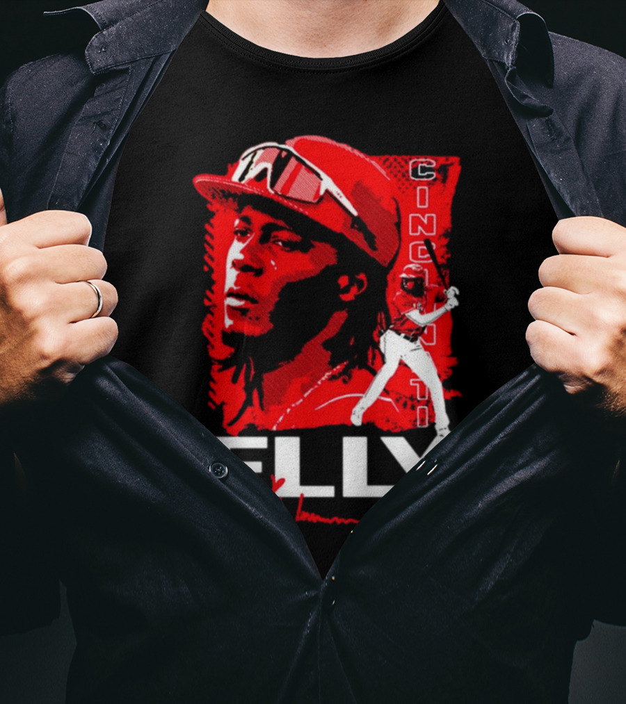 ELLY De La Cruz Cincinnati 44 Playmaker Baseball T-Shirt