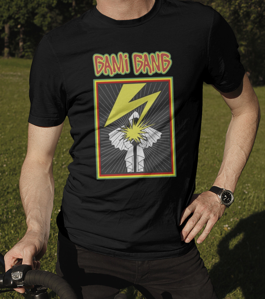 Gami Gang Origami Lightning Explosion Retro T-Shirt
