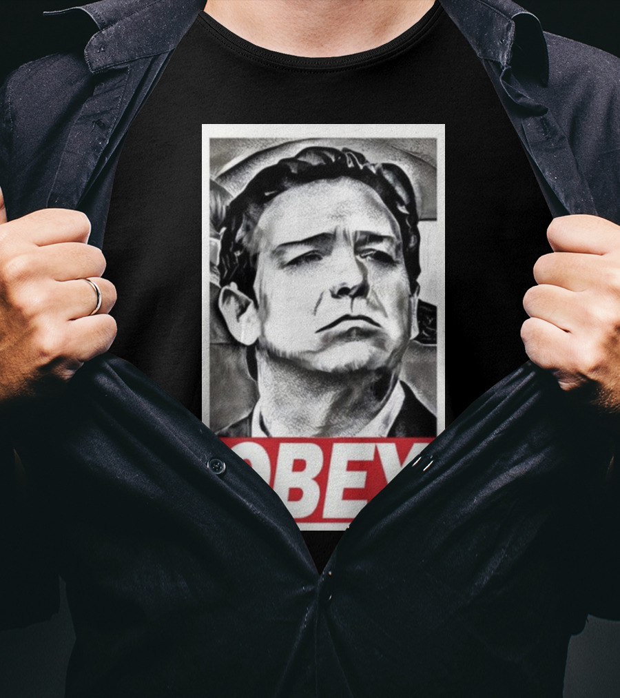 Never Desantis Obey Portrait T-Shirt