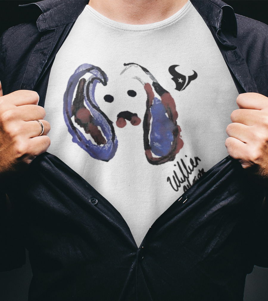 Texans Will Anderson Jr Artwork Featuring Rookie Signature T-Shirt
