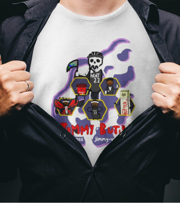 Jimmy Butler Heat 22 Across The Jimmy-Verse T-Shirt