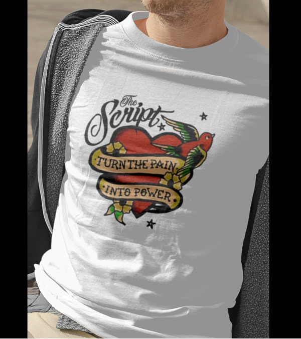 The Script Heart And Bird Turn The Pain Into Power T-Shirt