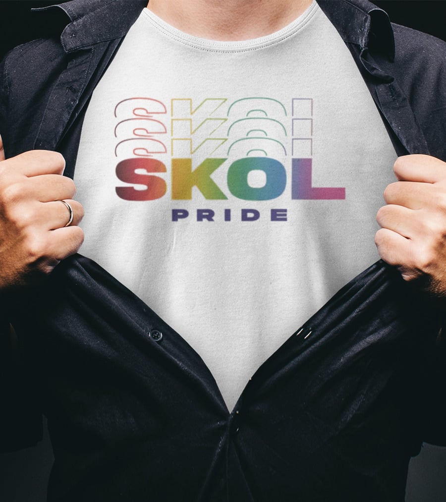 Skol Pride Minnesota Vikings Rainbow Reflection T-Shirt