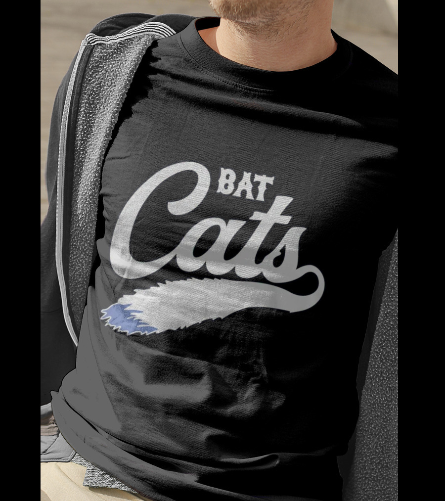 Bat Cats Logo With Feather Tail T-Shirt