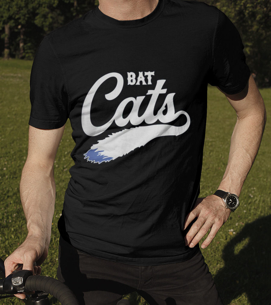 Bat Cats Logo With Feather Tail T-Shirt