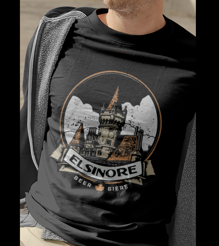 Elsinore Beer Strange Brew Castle With Maple Leaf Biere T-Shirt