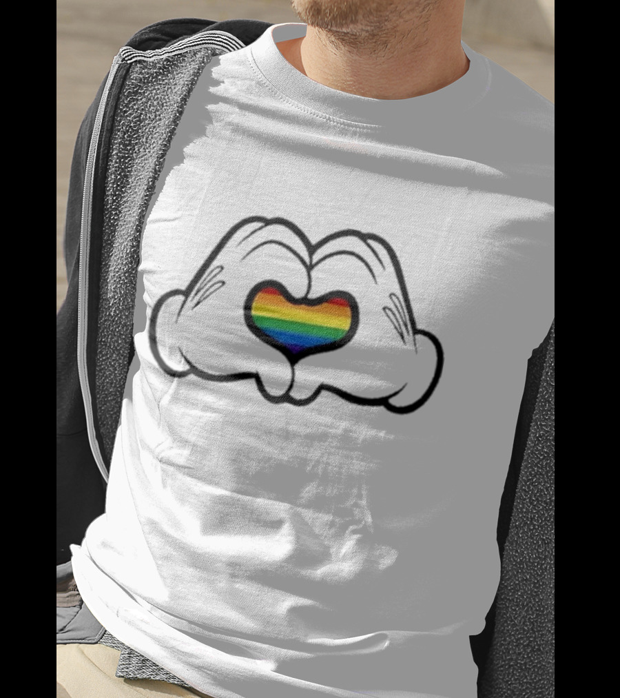 Love Hand Heart Rainbow Pride T-Shirt