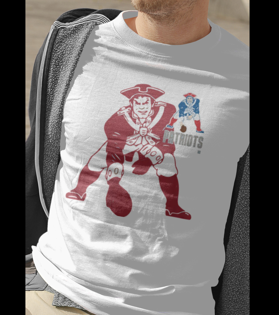 New England Patriots Retro Pat Patriot Football T-Shirt