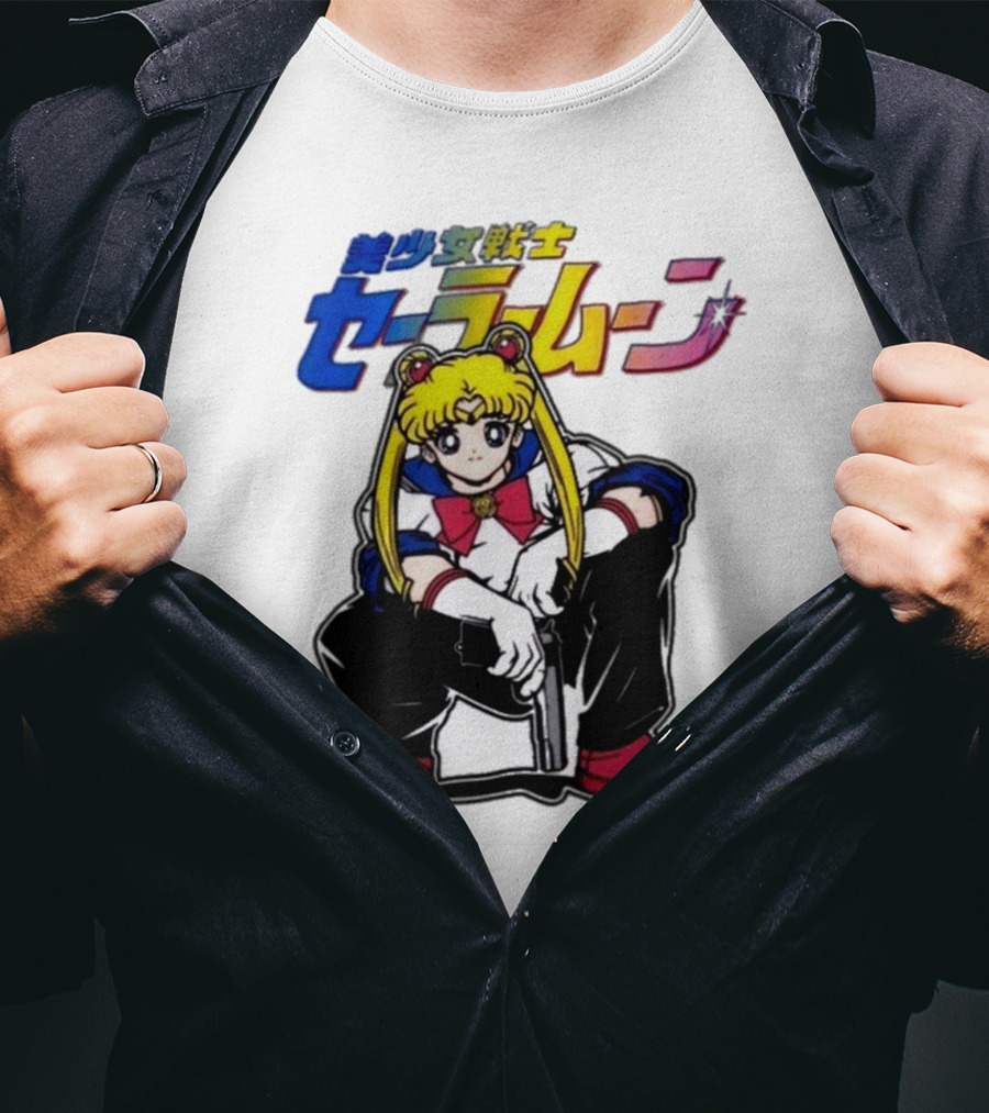 Bishoujo Senshi Sailor Moon With Gun T-Shirt