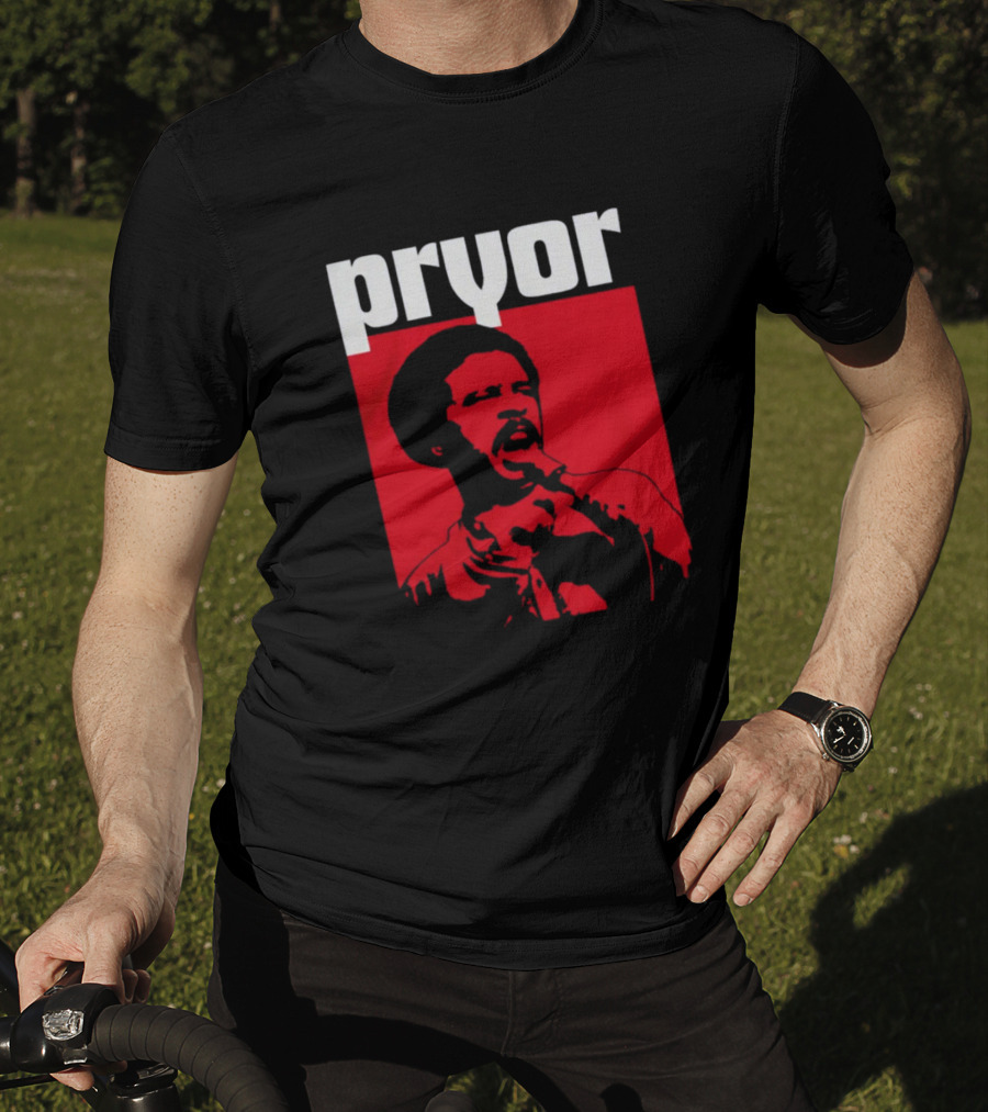 Pryor Richard Pryor Red Stencil Shop T-Shirt