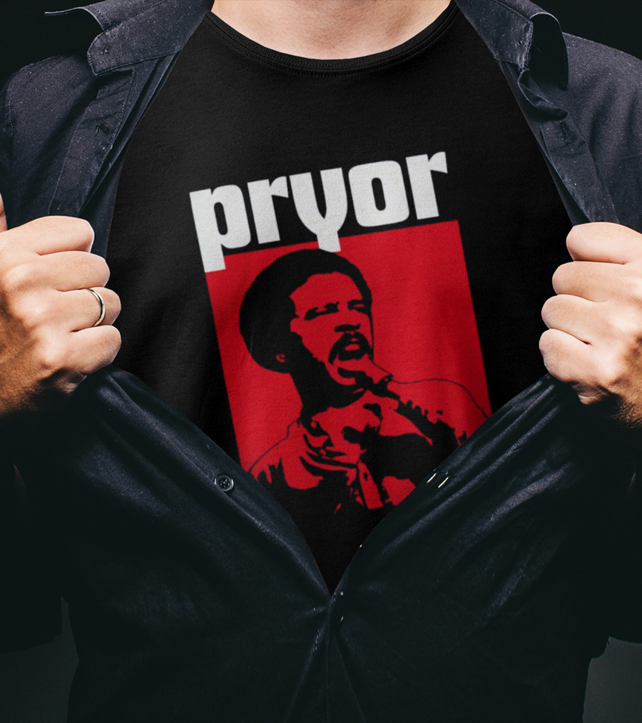 Pryor Richard Pryor Red Stencil Shop T-Shirt
