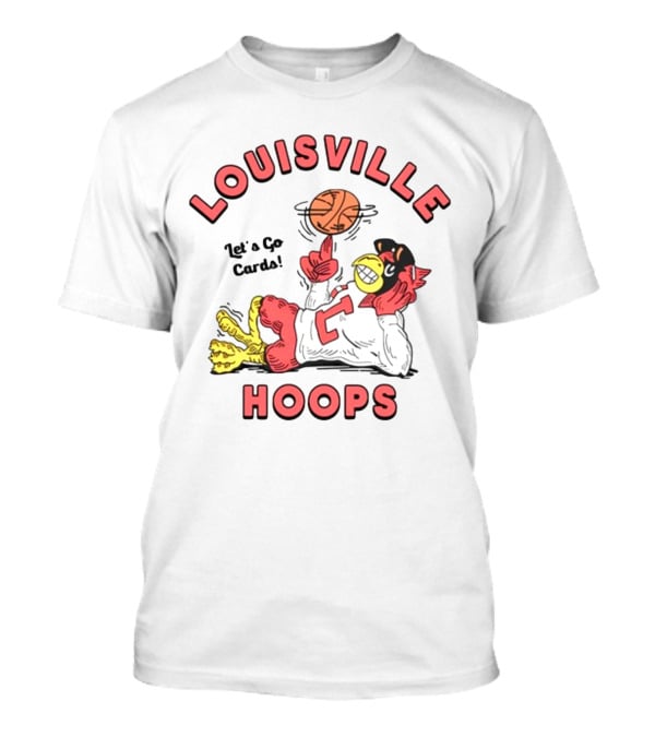 Louisville Hoops Let's Go Cards Mascot Basketball T-Shirt