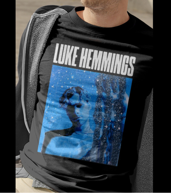 Luke Hemmings Live At The Fonda June 08 Blue Starry Night Aesthetic T-Shirt