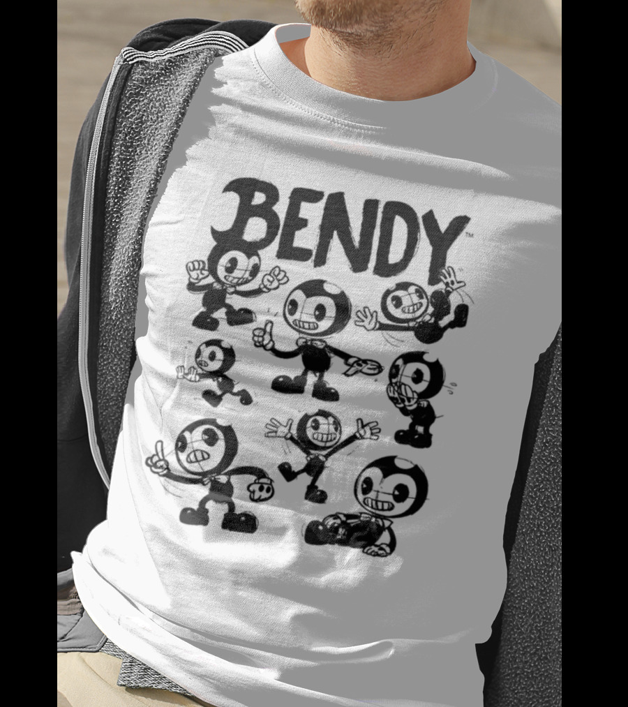Bendy Playful Cartoon Character Poses T-Shirt