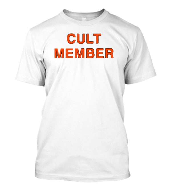Cult Member Text In Bold Orange T-Shirt