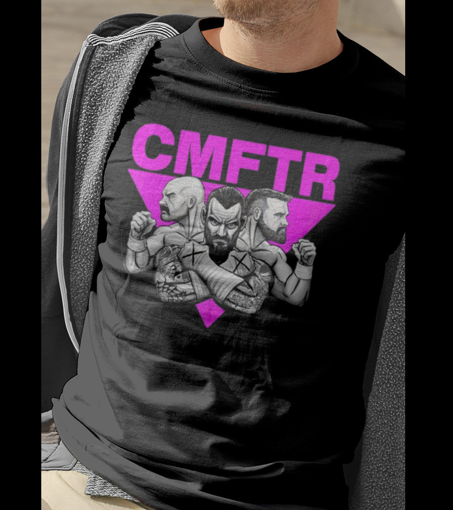 CMFTR Wrestling Trio Portrait By Hal Haney T-Shirt