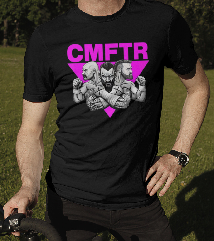 CMFTR Wrestling Trio Portrait By Hal Haney T-Shirt