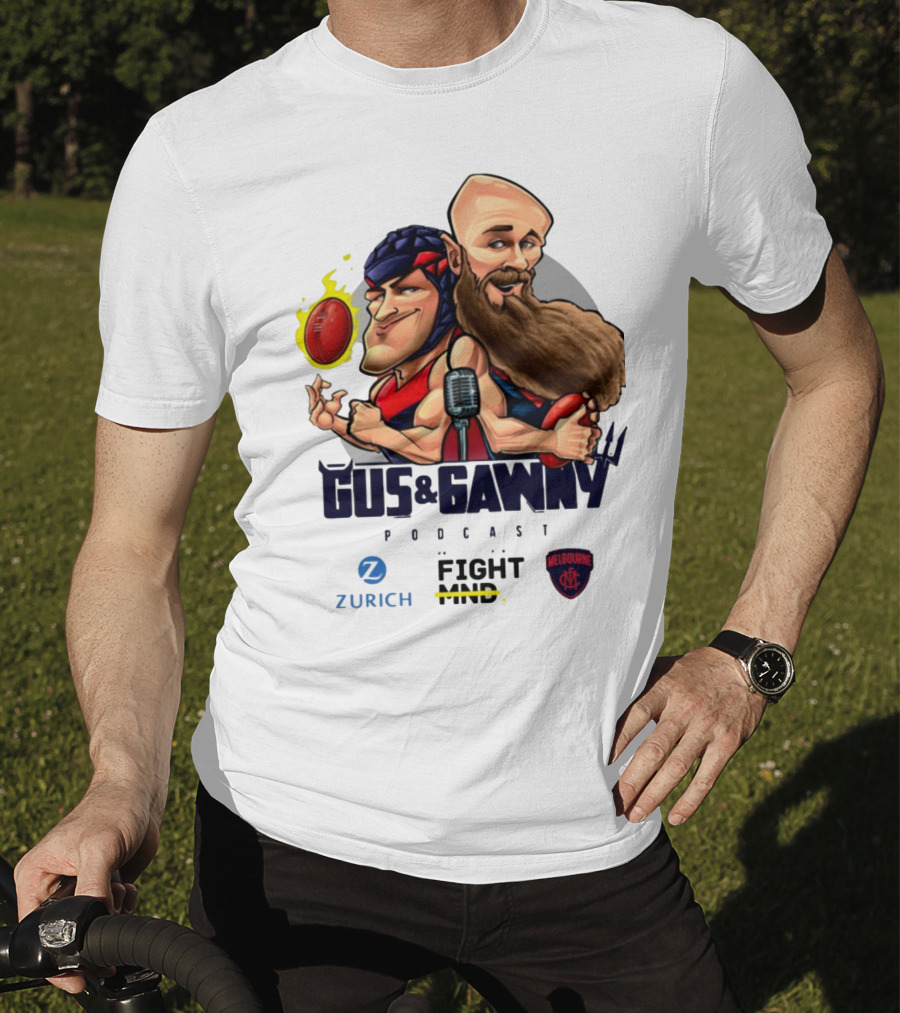 Melbourne Demons Gus And Gawny Podcast Zurich Fight MND AFL Caricature T-Shirt