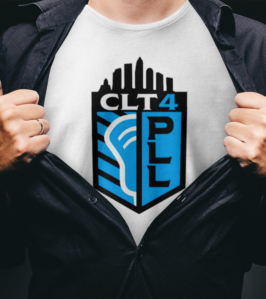 Premier Lacrosse League CLT 4 Logo PLL T-Shirt